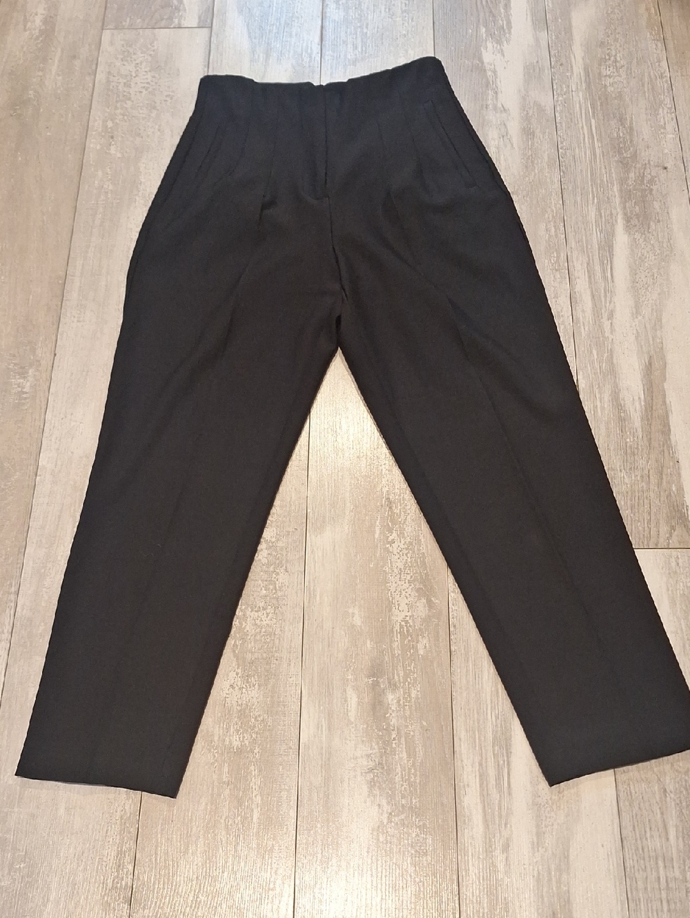 Zara Women 's Black Tapered Trousers
